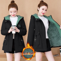 FISH BASKET加厚加绒派克棉服女装2020年冬季新款韩版宽松中长款棉衣工装棉袄棉衣女