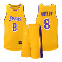 科比球衣24号8号湖人刺绣篮球服套装男詹姆斯库里欧文艾佛森女 H人/8号科B-黄色 2XL（180-185cm）
