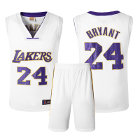 科比球衣24号8号湖人刺绣篮球服套装男詹姆斯库里欧文艾佛森女 H人/24号科B-白色 XL（175-180cm）