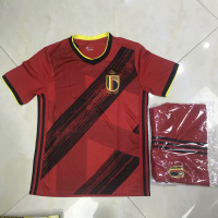 特价清仓欧洲杯足球服短袖套装中国阿根廷梅西C罗球衣运动训练服 B-利-时-主场（指定） M