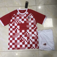 特价清仓欧洲杯足球服短袖套装中国阿根廷梅西C罗球衣运动训练服 K-罗-地-亚主场（指定） M