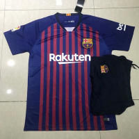 特价清仓欧洲杯足球服短袖套装中国阿根廷梅西C罗球衣运动训练服 18-19巴-S-主场（指定） XL