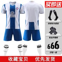 足球服套装男足球训练服队服定制儿童武磊内马尔球衣梅西球衣 短袖20-【西班Y人主场】（送袜子+护腿板） XL