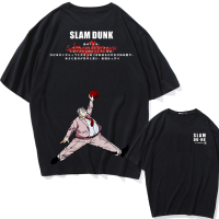 灌篮高手T恤男短袖篮球衣运动樱木花道动漫印花夏科比纪念衣服桖 安西灌篮-黑色 M