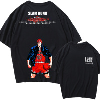 灌篮高手T恤男短袖篮球衣运动樱木花道动漫印花夏科比纪念衣服桖 10号樱木-黑色 4XL