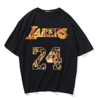 灌篮高手T恤男短袖篮球衣运动樱木花道动漫印花夏科比纪念衣服桖 24号-黑色 L