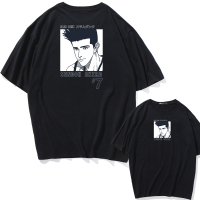 灌篮高手T恤男短袖篮球衣运动樱木花道动漫印花夏科比纪念衣服桖 B001漫画仙道7号黑色 XL