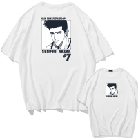 灌篮高手T恤男短袖篮球衣运动樱木花道动漫印花夏科比纪念衣服桖 B001漫画仙道7号白色 2XL