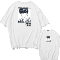 灌篮高手T恤男短袖篮球衣运动樱木花道动漫印花夏科比纪念衣服桖 B002漫画11号白色 XS/160