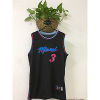 76人队艾弗森3号球衣套装刺绣湖人球衣科比24号欧文詹姆斯篮球服 浅灰色韦德黑色 XS