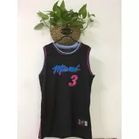 76人队艾弗森3号球衣套装刺绣湖人球衣科比24号欧文詹姆斯篮球服 浅灰色韦德黑色 XS