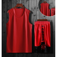 18新款詹姆斯篮球服套装男 大学生科比球衣路人王街头比赛服定制 一战成名红色 5XL186-190CM