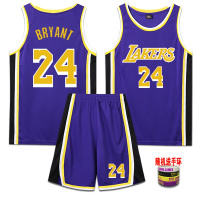 湖人队詹姆斯球衣科比24号篮球服套装男女学生篮球衣比赛队服 湖人紫色-科比24号 5XL