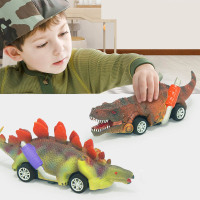 [2只装随机]惯性回力车儿童玩具仿真模型恐龙回力车四轮男女孩益智抗摔玩具
