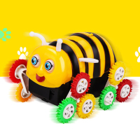 儿童电动翻斗车小蜜蜂特技翻斗车小型宝宝益智抖音网红同款玩具车