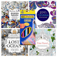 秘密花园成人减压手绘填色涂色书曼陀罗迷失海洋涂色绘本