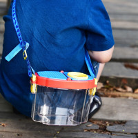 儿童户外收集观察盒昆虫植物观察器中性小学生生物实验养蚕盒箱搭配镊子 1个装颜色随机