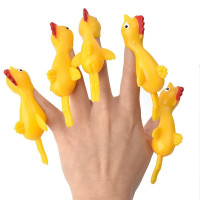 [10只装]抖音弹射火鸡趣味整蛊发射软胶弹弓弹力拉伸橡皮鸡小黄鸡减压玩具