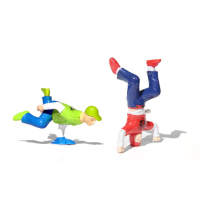 [2个装红+白]上链发条街舞男孩跳舞惯性桌面减压抖音有趣好玩儿童玩具生日礼物