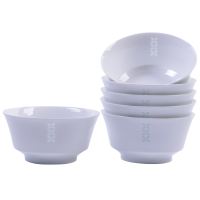 古镇陶瓷饭碗家用玲珑景德镇瓷器家用米粒饭碗吃饭日式碗创意套装6头套碗五谷丰登