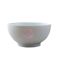 景德镇玲珑瓷高白瓷家用吃饭饭碗小碗餐具套装创意6头套碗中国结