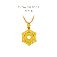 周大福 传承盛世华彩 足金黄金吊坠寓意八方来仪(工费:3280计价)F233348 七夕礼物