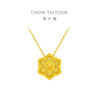 周大福传承盛世华彩 足金黄金项链寓意荣华(工费:1520计价)F233384 