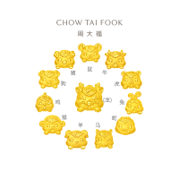 周大福十二生肖 足金定价黄金吊坠转运珠EOR[多款可选]EOR822-EOR833