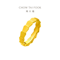 周大福龙鳞戒指足金黄金戒指(工费280元计价) F228880 