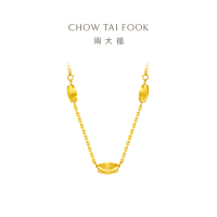 周大福丝绸猫眼珠足金黄金项链(工费720)计价EOF1171 七夕礼物