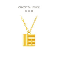 周大福[新品]传福系列福牌足金黄金项链 R35254