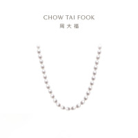 周大福 淡雅福字 925银镶珍珠项链 T73688