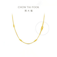 周大福马年生肖本命年马蹄扣素链马衔环足金黄金项链计价(工费460元)EOF1841