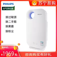 飞利浦 (Philips)空气净化器家用除甲醛吸二手烟小型办公室卧室内AC4072 除过敏原除粉尘