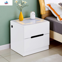床头柜简约现代迷你小型实木智能网红多功能柜子免安装可充电带灯 泰空仓