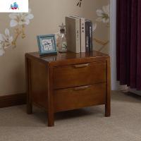 床头柜实木现代简约橡木整装胡桃海棠榉木色床边柜卧室收纳储物柜 泰空仓