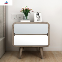 北欧简约现代床头柜小户型卧室双抽床边柜沙发小边柜储物柜 泰空仓