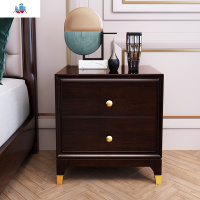 美式实木床头柜卧室储物收纳柜简约小柜子边柜后现代轻奢家具 泰空仓