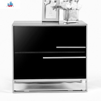 轻奢高级灰床头柜免安装40cm宽简约现代床边柜边几金色卧室小柜子 泰空仓