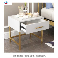 现代简约铁艺床头柜北欧卧室小柜子储物柜 ins风轻奢沙发迷你边几 泰空仓