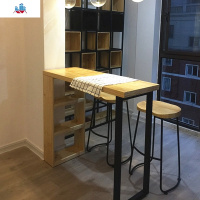 北欧小吧台桌家用隔断柜现代简约实木简易吧台柜客厅酒柜吧台餐桌 泰空仓酒柜家具
