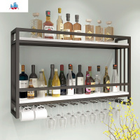 北欧铁艺实木酒架壁挂酒柜创意墙面上红酒展示架悬挂酒杯架置物架 泰空仓酒柜家具
