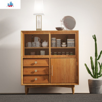 北欧实木餐边柜极简现代客厅茶水柜酒柜简约日式储物柜 泰空仓酒柜家具