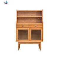 北欧实木餐边柜现代简约茶水柜日式客厅储物柜子靠墙厨房家用酒柜 泰空仓酒柜家具