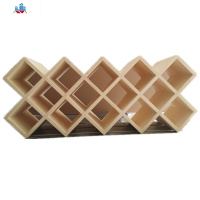 酒格定制实木酒架壁挂美式创意葡萄酒悬挂吧台酒柜菱形交叉酒格子 泰空仓酒柜家具