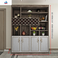 客厅酒柜靠墙现代简约欧式餐厅柜边柜橱柜组合轻奢北欧大柜子定制 泰空仓酒柜家具