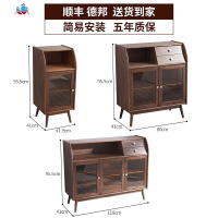 餐边柜简约现代实木厨房碗柜收纳家用储物柜酒柜多功能茶水柜 泰空仓酒柜家具