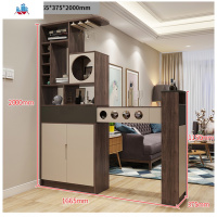 可伸缩吧台家用入户酒柜现代简约吧台隔断柜酒吧柜客厅餐厅玄关柜 泰空仓酒柜家具