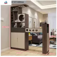 可伸缩吧台家用入户酒柜现代简约吧台隔断柜酒吧柜客厅餐厅玄关柜 泰空仓酒柜家具