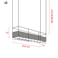 吧台酒架置物架铁艺倒挂酒杯悬挂红酒柜展示架酒吧装饰工业风吊架 泰空仓酒柜家具